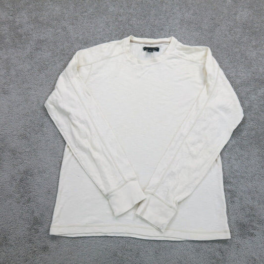 Banana Republic Womens Sweater Knitted Crew Neck Long Sleeves Ivory Size Small