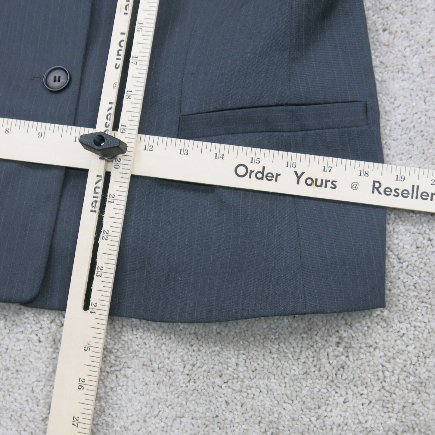 Ann Taylor Womens Blazer Coat Single Breasted Long Sleeves Pocket Black Size 12