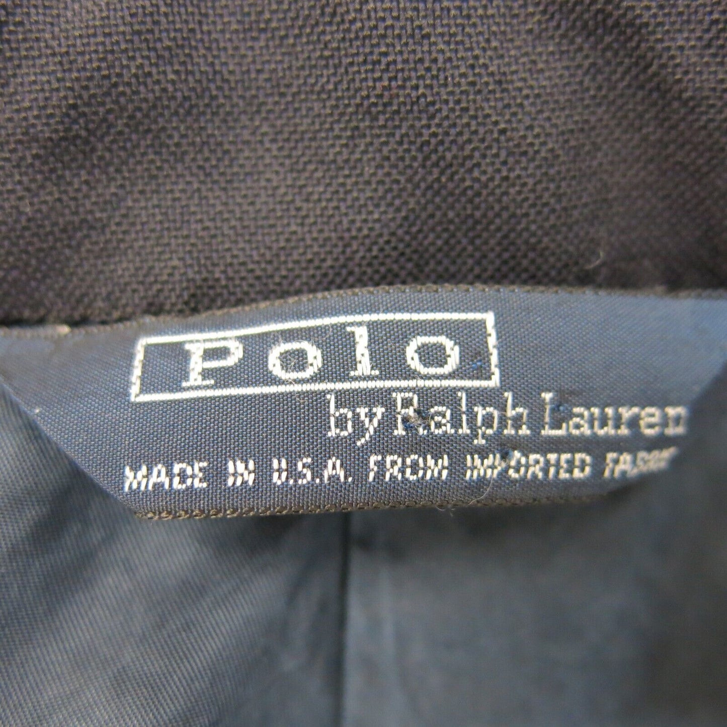 Polo By Ralph Lauren Men Blazer Coat Single Breasted Solid Black Size ?