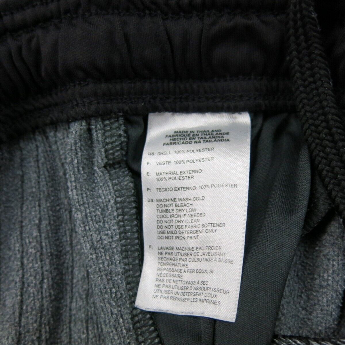 Adidas Men Pant Mid Rise Stretch Elastic Waist Track Pant Gray Size Medium