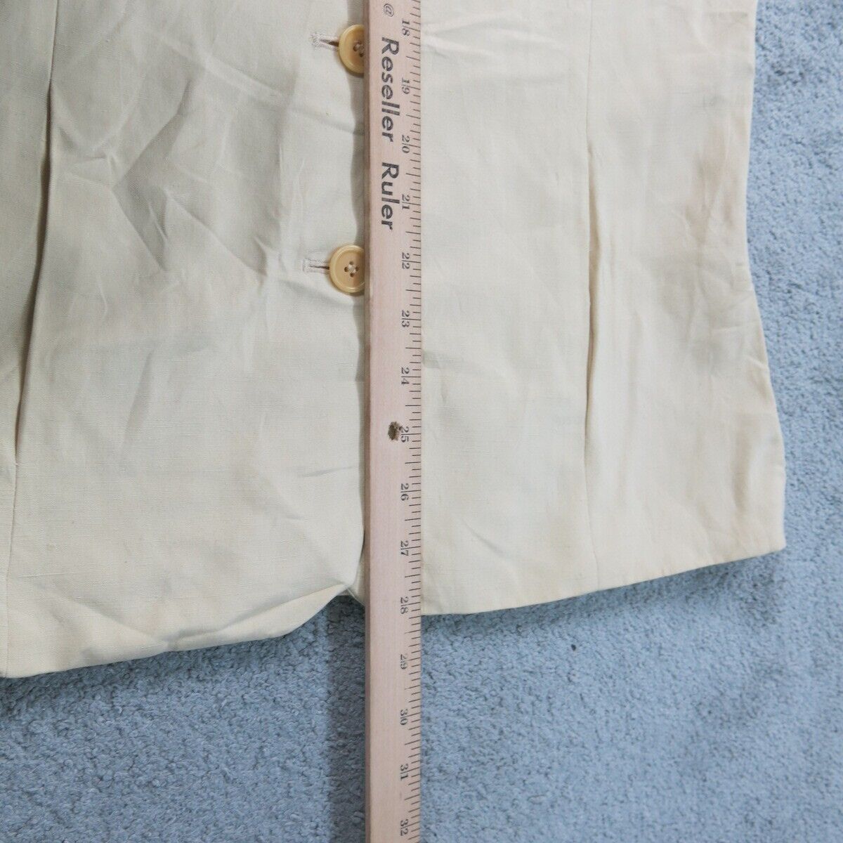 Talbots Womens Blazer Coat Jacket Single Breasted Long Sleeves Beige Size 8