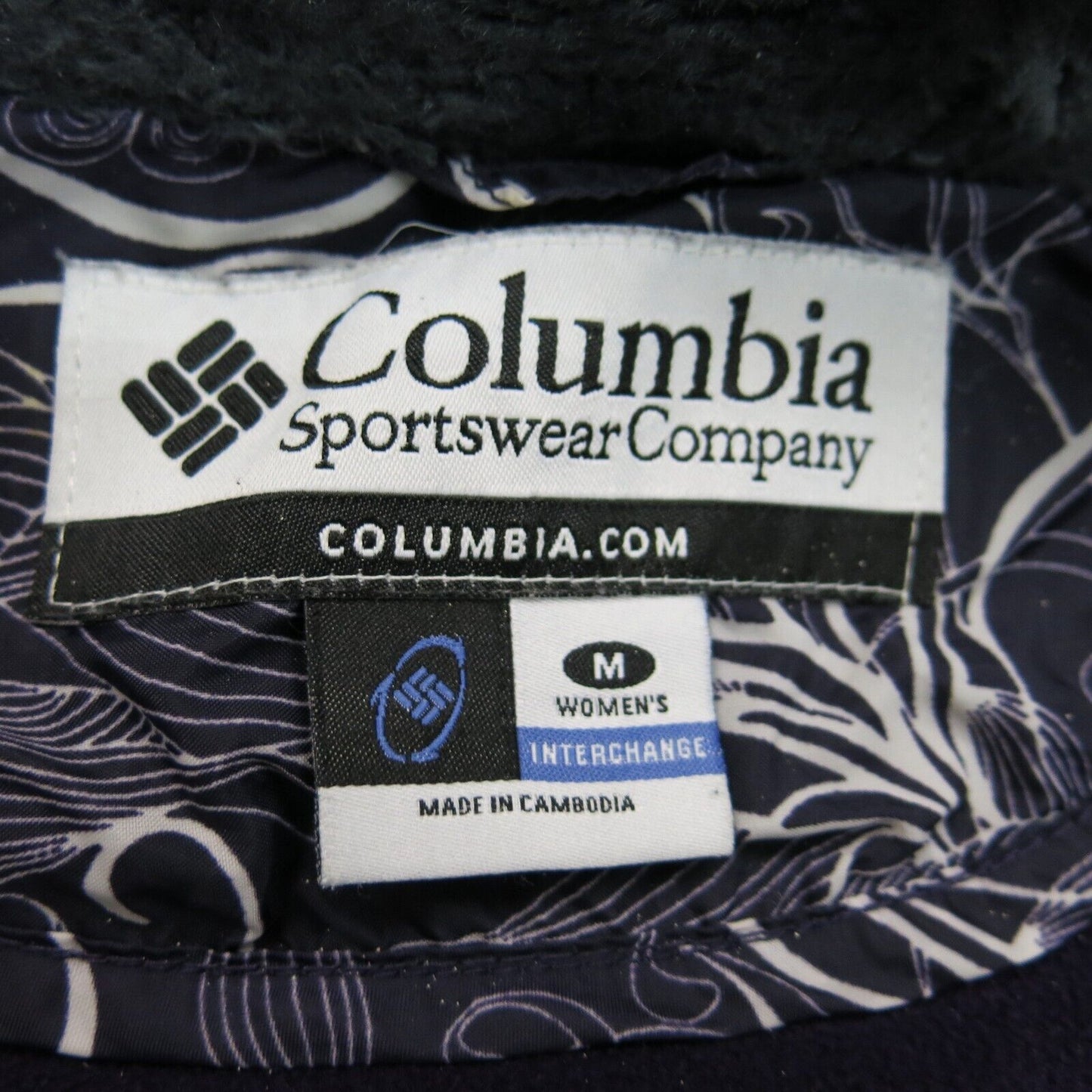 Columbia Womens Hoodie Jacket Full Zip Up Long Sleeves Hooded Purple Size Medium