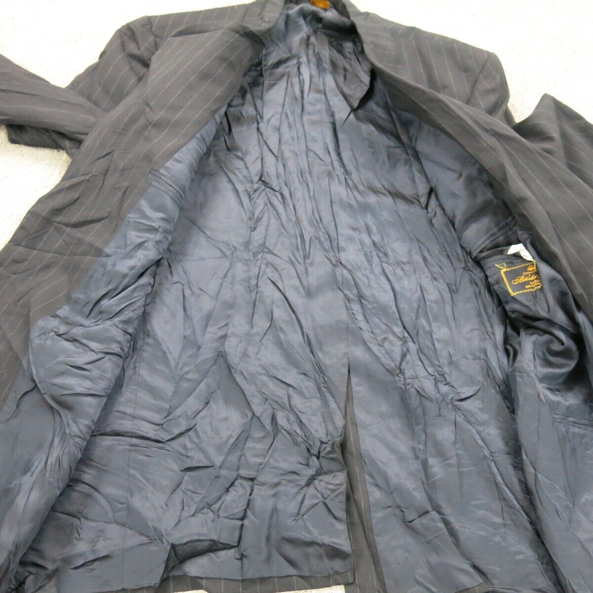Brooks Brother Mens Blazer Coat Long Sleeves Single Breasted Pocket Blue Size 42