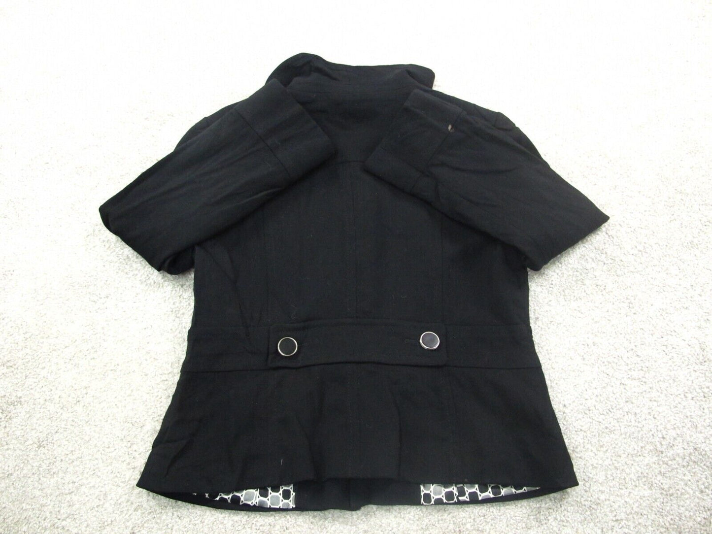 Ann Taylor Womens Blazer Coat Jacket Long Sleeves Front Button Black Size 4