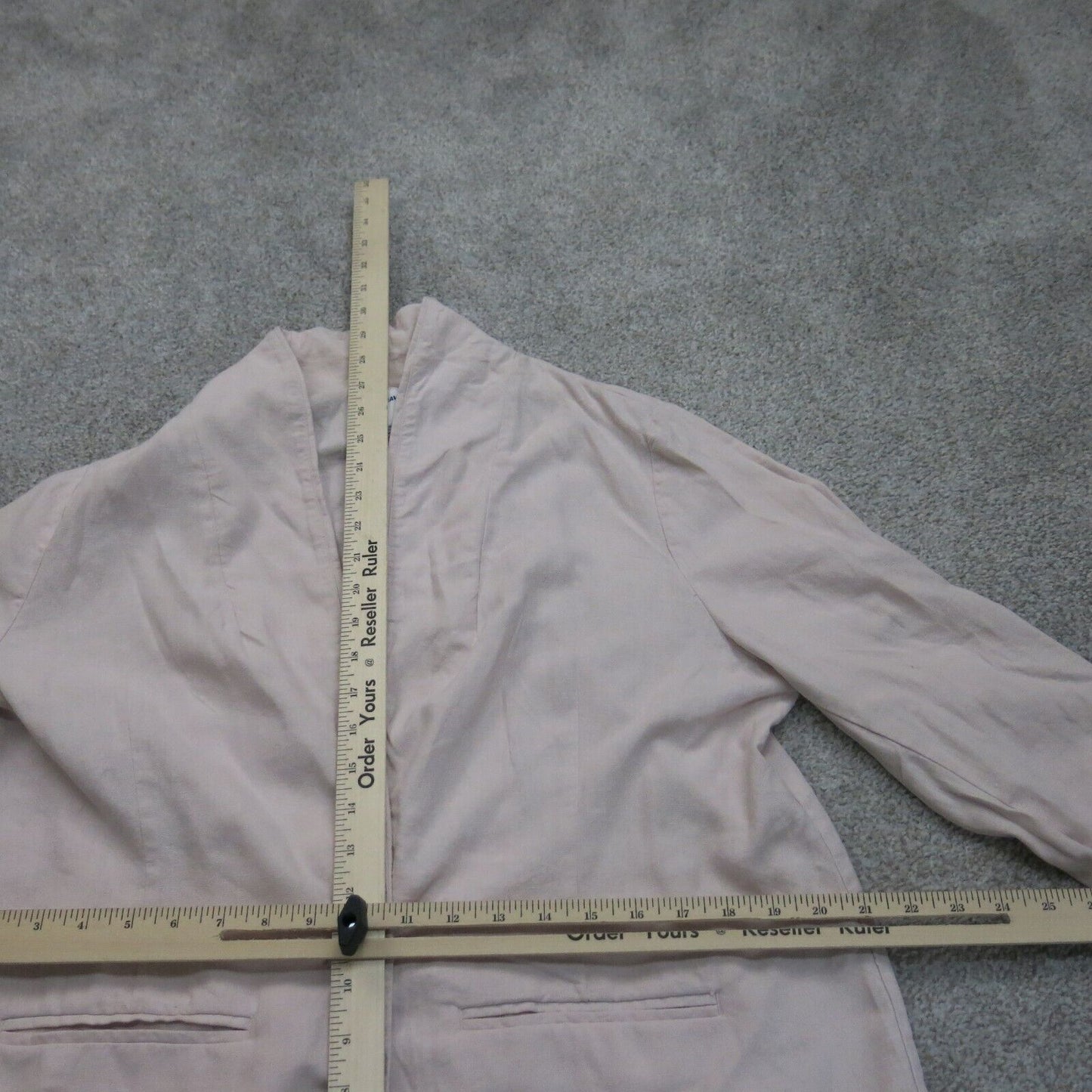 Old Navy Womens Single Breast Blazer Coat Long Sleeves Pockets Ivory Size Large