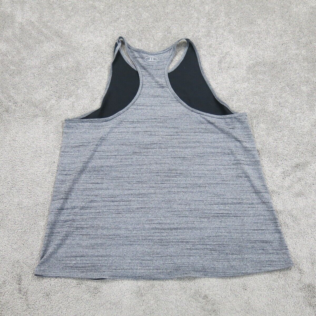 Under Armour Womens Tank Top Heatgear Scoop Neck Sleeveless Logo Black Size XL
