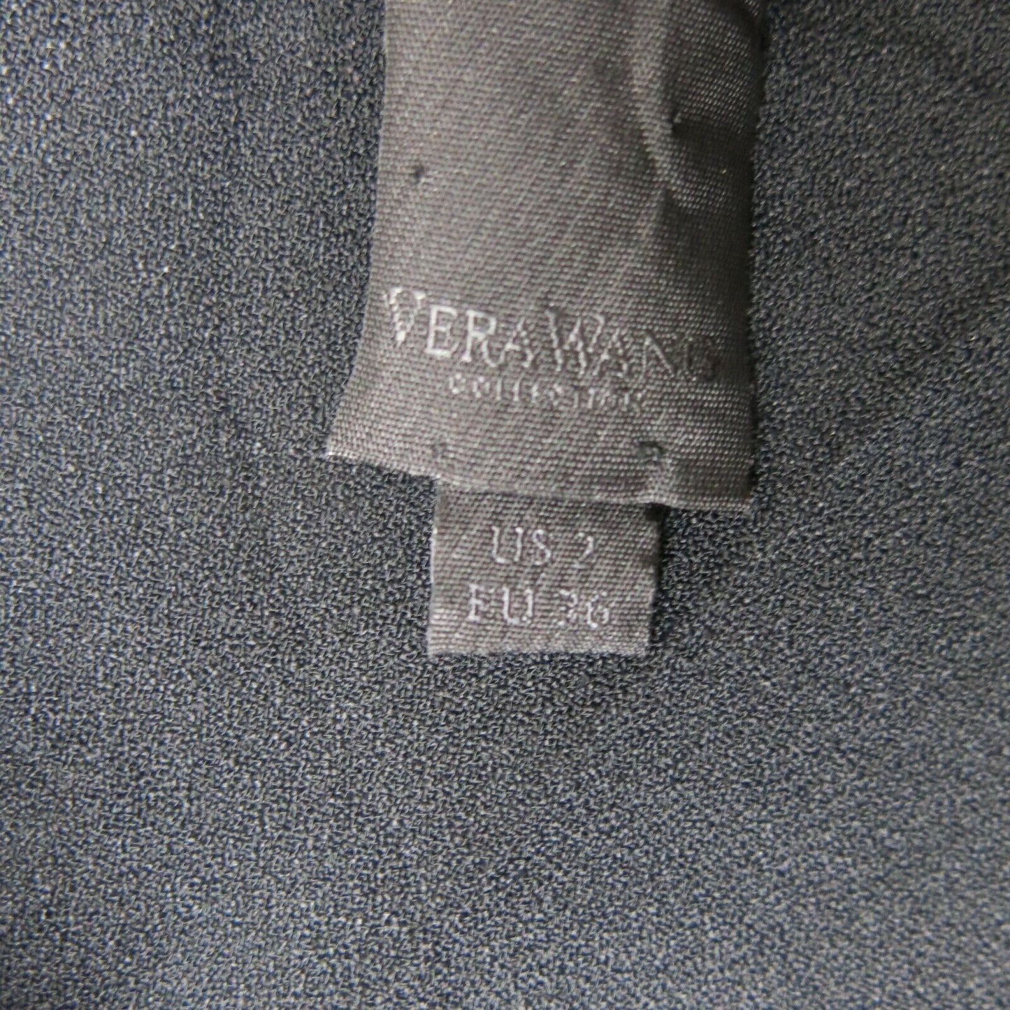 Vera Wang Womens A Line Midi Dress Sleeveless V Neck Front Knot Black Size 2