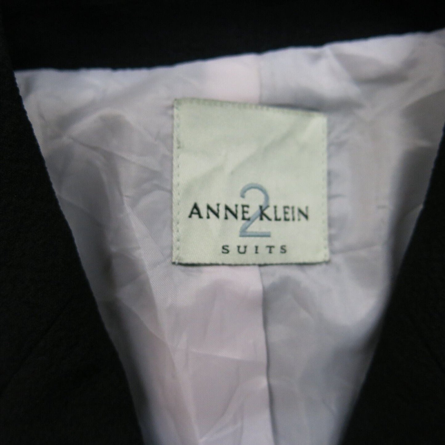ANNE Klein Suits Womens Blazer Coat Single Breasted Long Sleeves Black Size 2