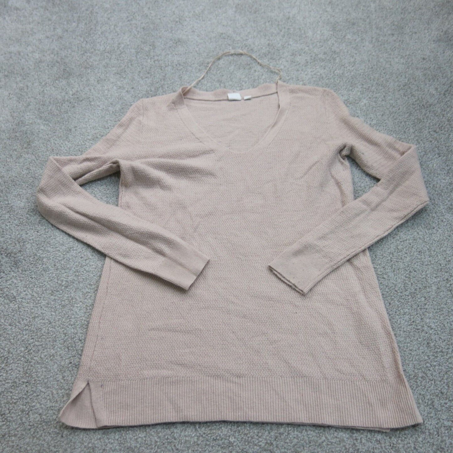 Gap Womens Pullover Sweater Knitted Long Sleeve Scoop Neck Pink Size X Small