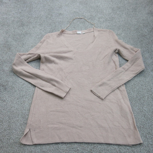 Gap Womens Pullover Sweater Knitted Long Sleeve Scoop Neck Pink Size X Small