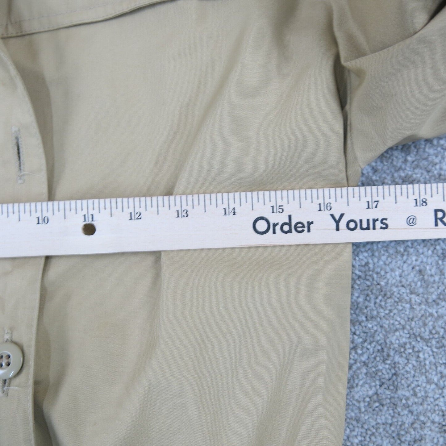 London Fog Womens Trench Coat Long Sleeves Back Tie Waist Beige Size 12P