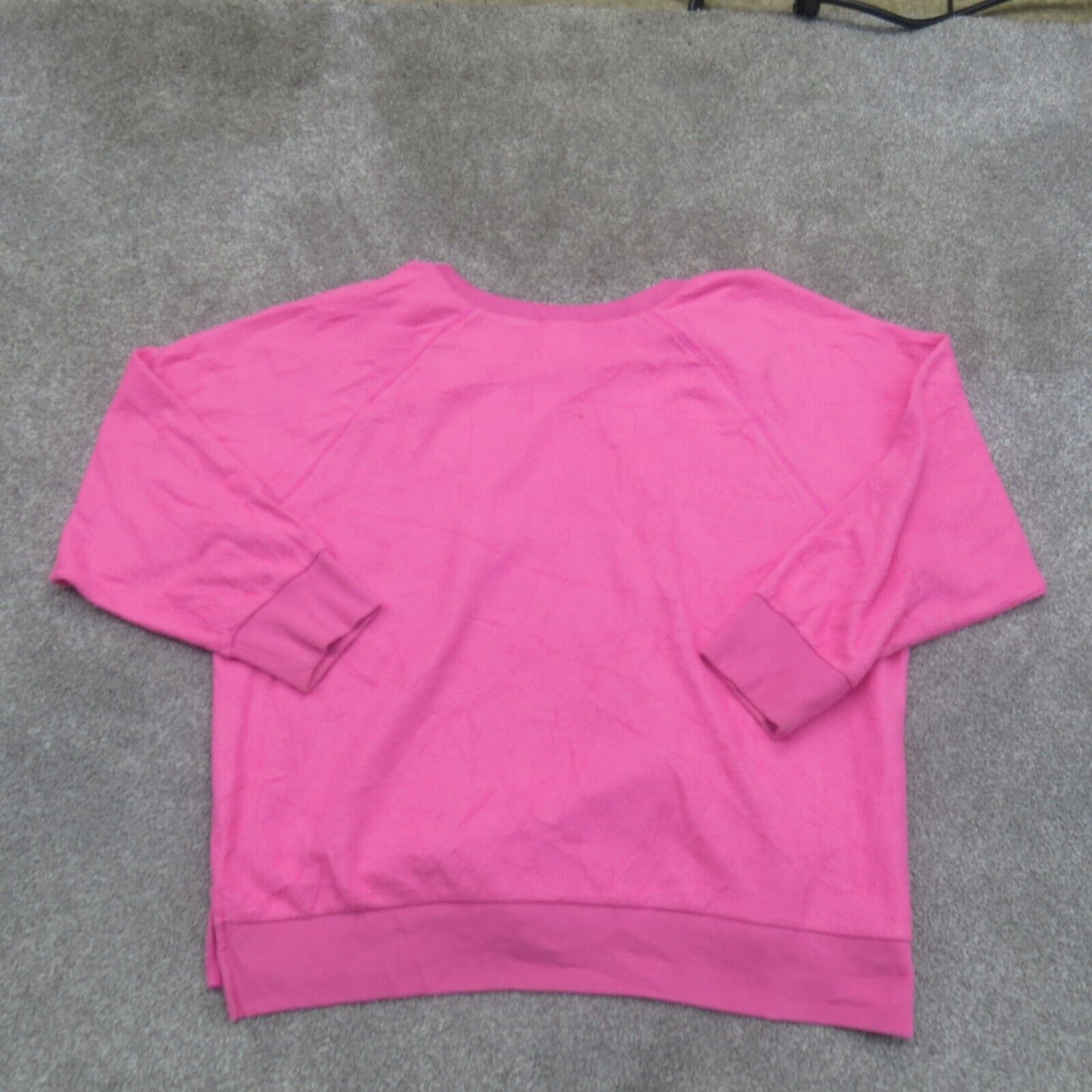 Pink Victoria Secret Womens Sweater Knitted Crew Neck Long Sleeves Pink SZ L/G