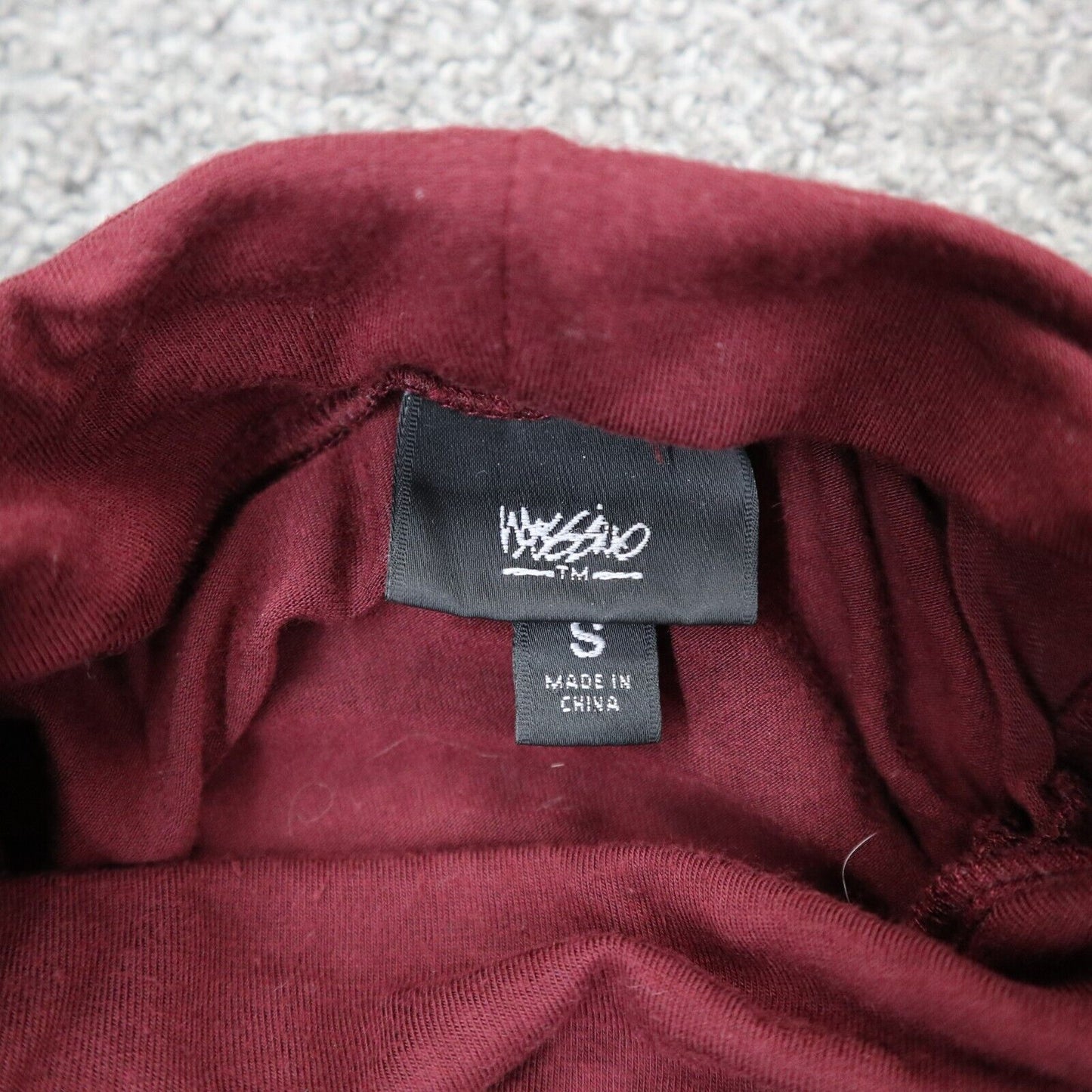 Mossimo Womens Tunic Blouse Top Turtleneck Long Sleeve Solid Red Size Small