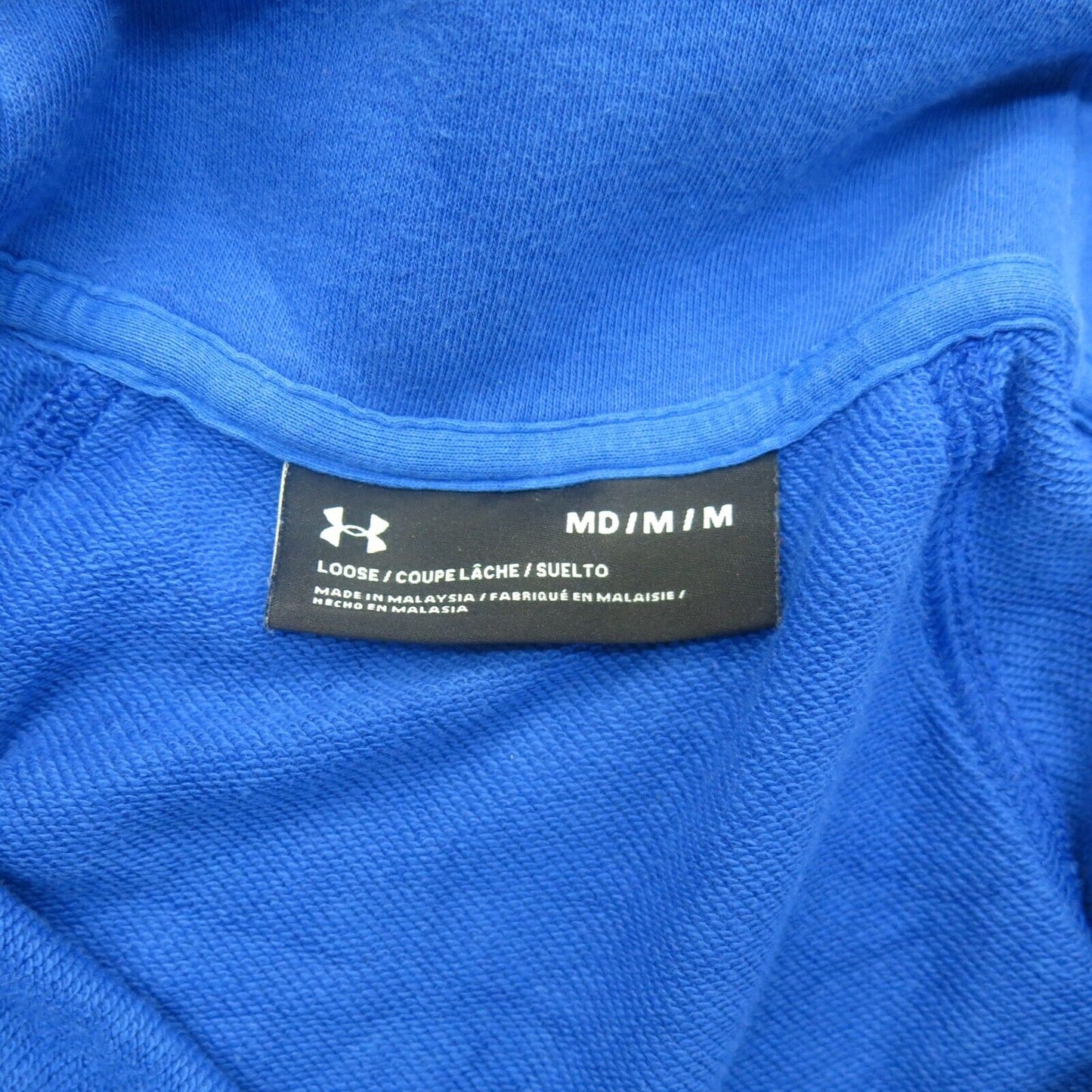 Under Armour Womens Sweater 1/4 Zip Knitted Loose Fit Long Sleeves Blue Size MD