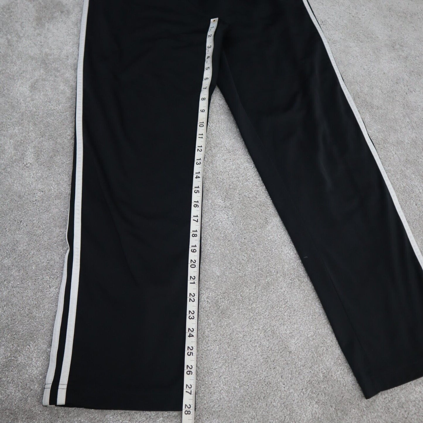 Adidas Track Pants Youth Boys Medium Black Jogging Pants Elastic Waist
