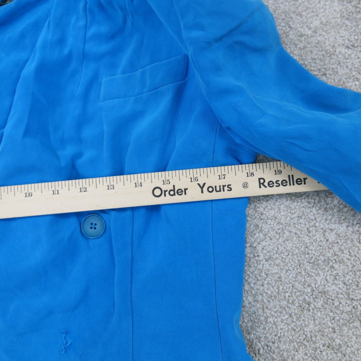 Lauren Ralph Womens Double Breasted Blazer Pea Coat Long Sleeves Blue Size 6