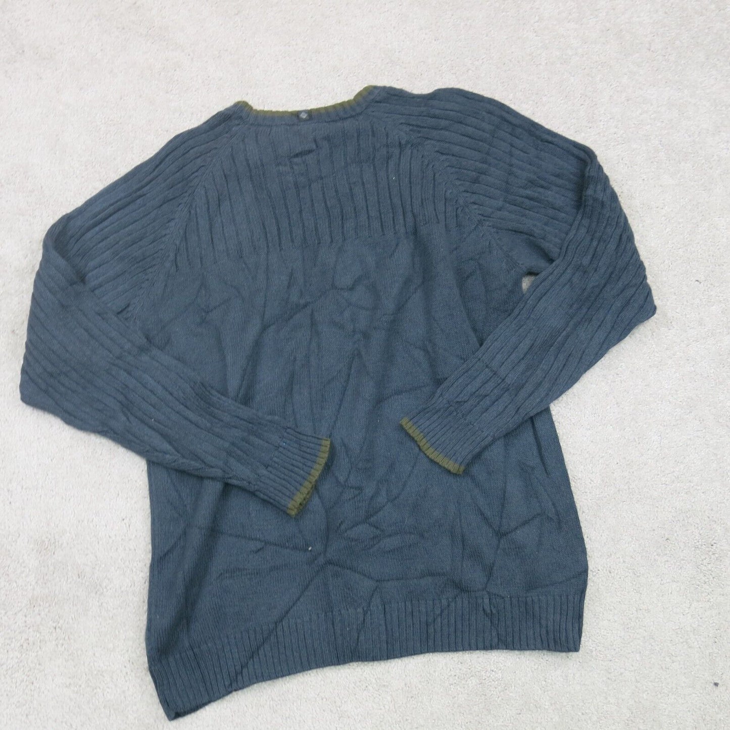Columbia Mens Sweater Pullover Knitted Crew Neck Long Sleeves Blue Size X Large