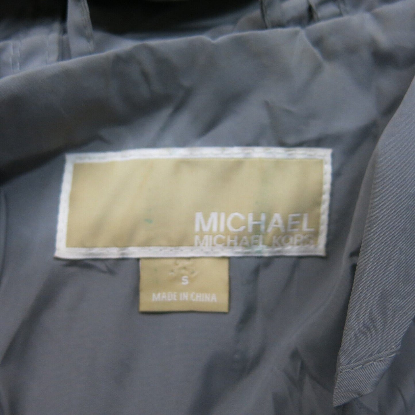 Michael Kors Womens Hoodie Jacket Full Zip Up Long Sleeves Pockets Gray SZ Small