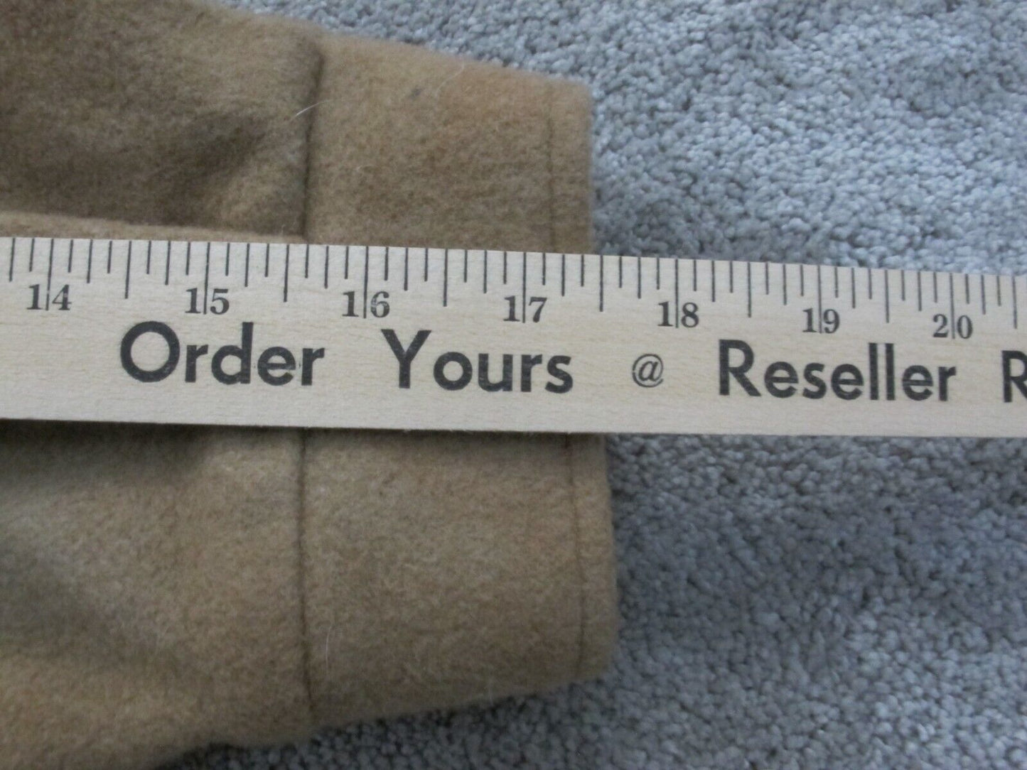 Lands End Womens Blouson Jacket Full Zip Up Long Sleeve Wool Brown Size Large