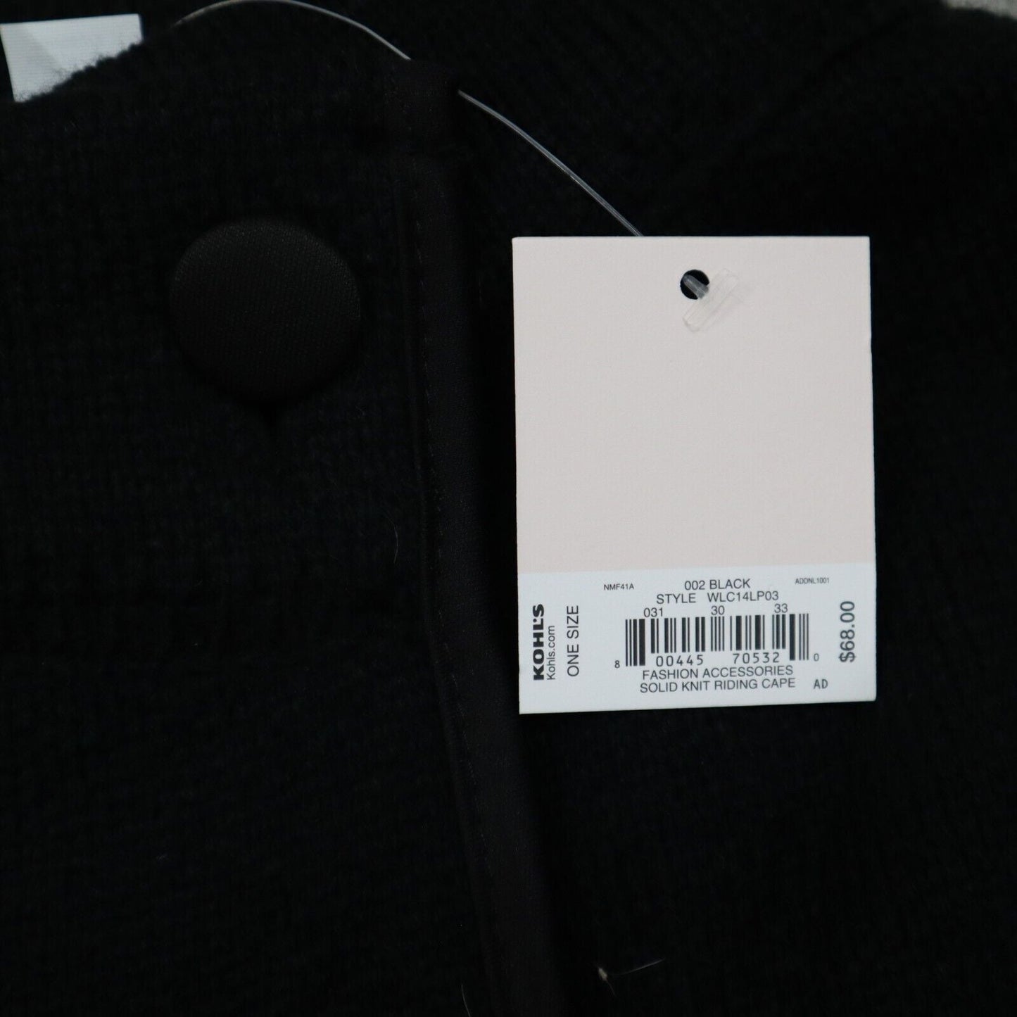 NWT Lauren Conrad Womens Cardigan Knit Sweater Cap Sleeve Pockets Black One Size