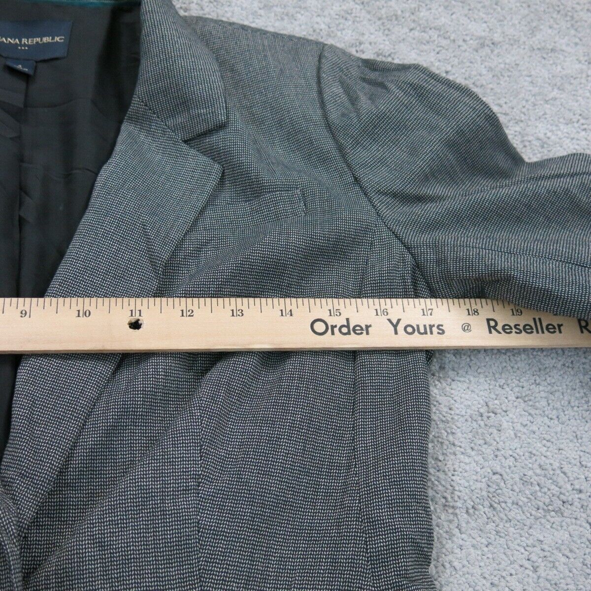 Banana Republic Womens Blazer Coat Single Breasted Long Sleeve  Olive Green SZ 4