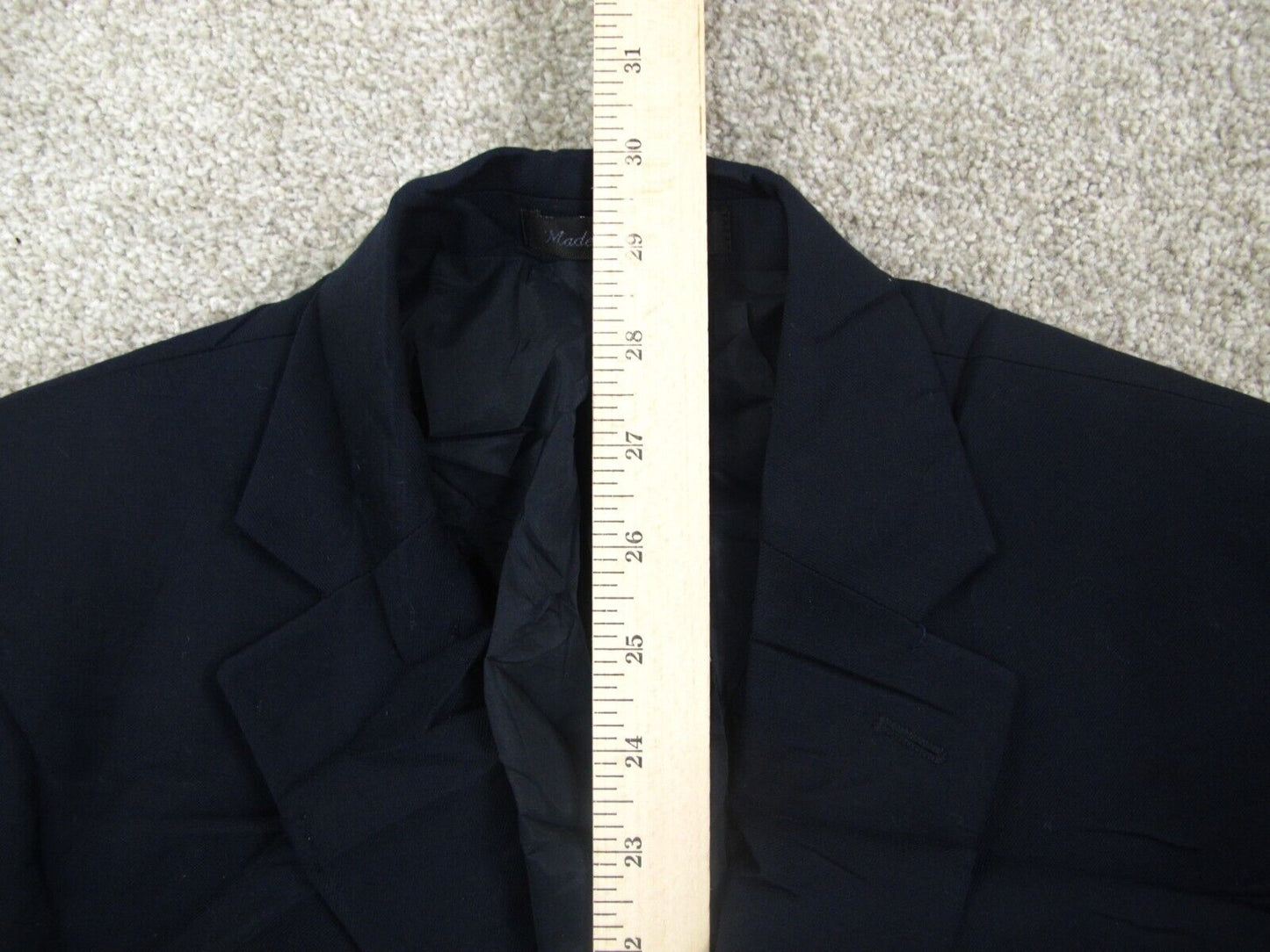 Lauren Ralph Lauren Womens Blazer Coat Long Sleeves Pockets Navy Blue Size 37S