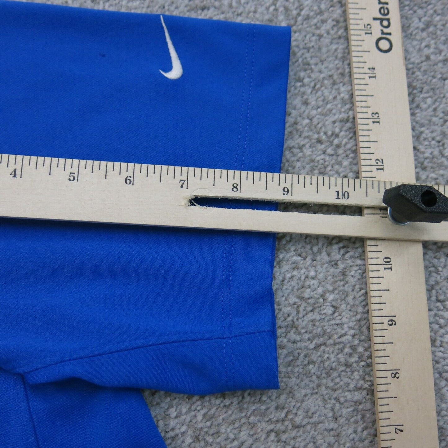 Nike Dri Fit Mens Golf Polo Shirt Short Sleeve Tour Performance Logo Blue SZ XL