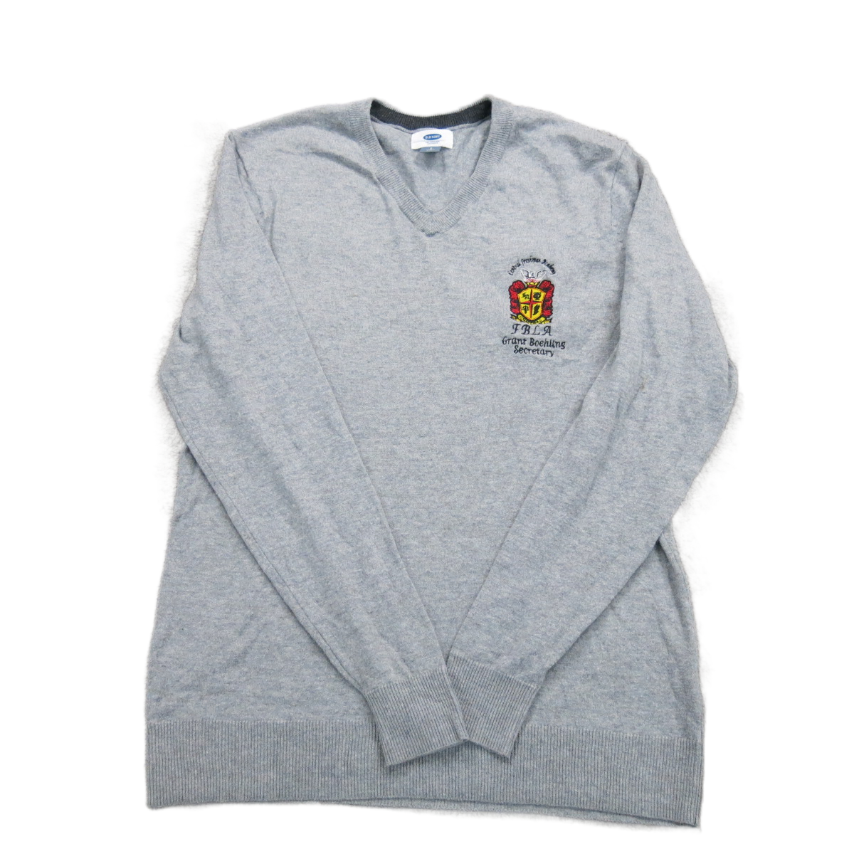 Old Navy Women Sweater Pullover Knitted Long Sleeves V Neck Gray Size Small