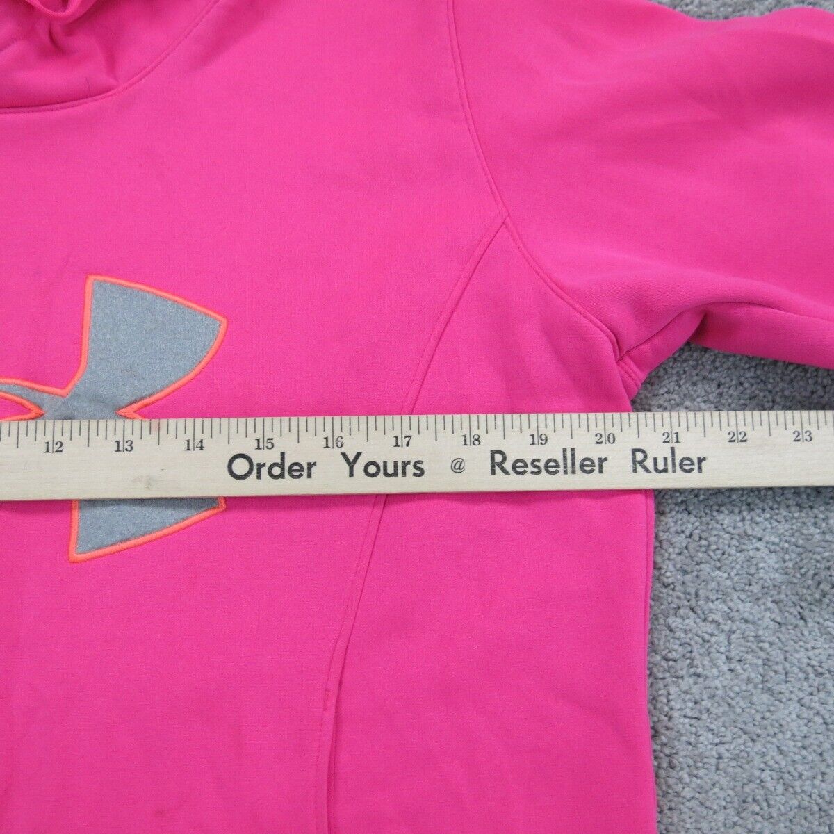Under Armour Women Hoodie Sweatshirt Semi Fitted Coldgear Long Sleeve Pink SZ MD