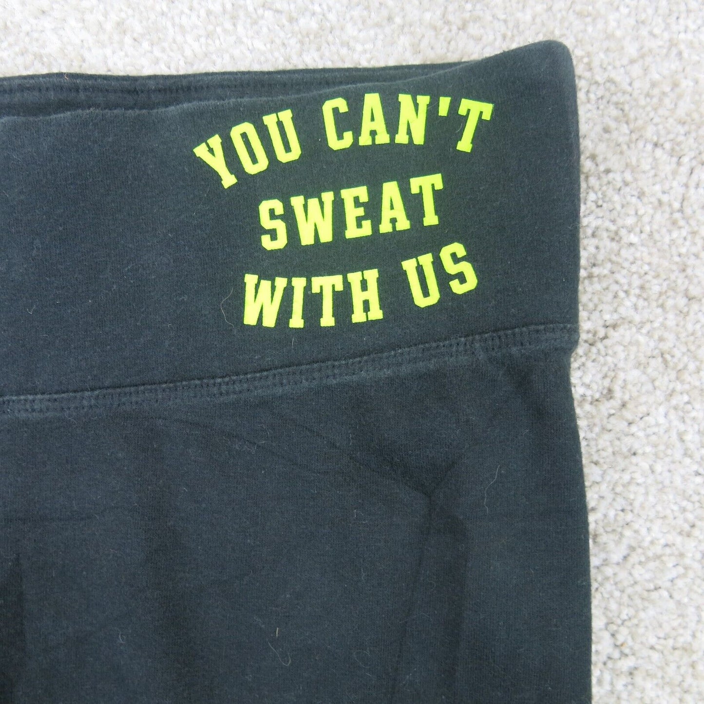 Pink Victoria Secret Womens Capri Yoga Legging Pants High Elastic Wait Black S/P