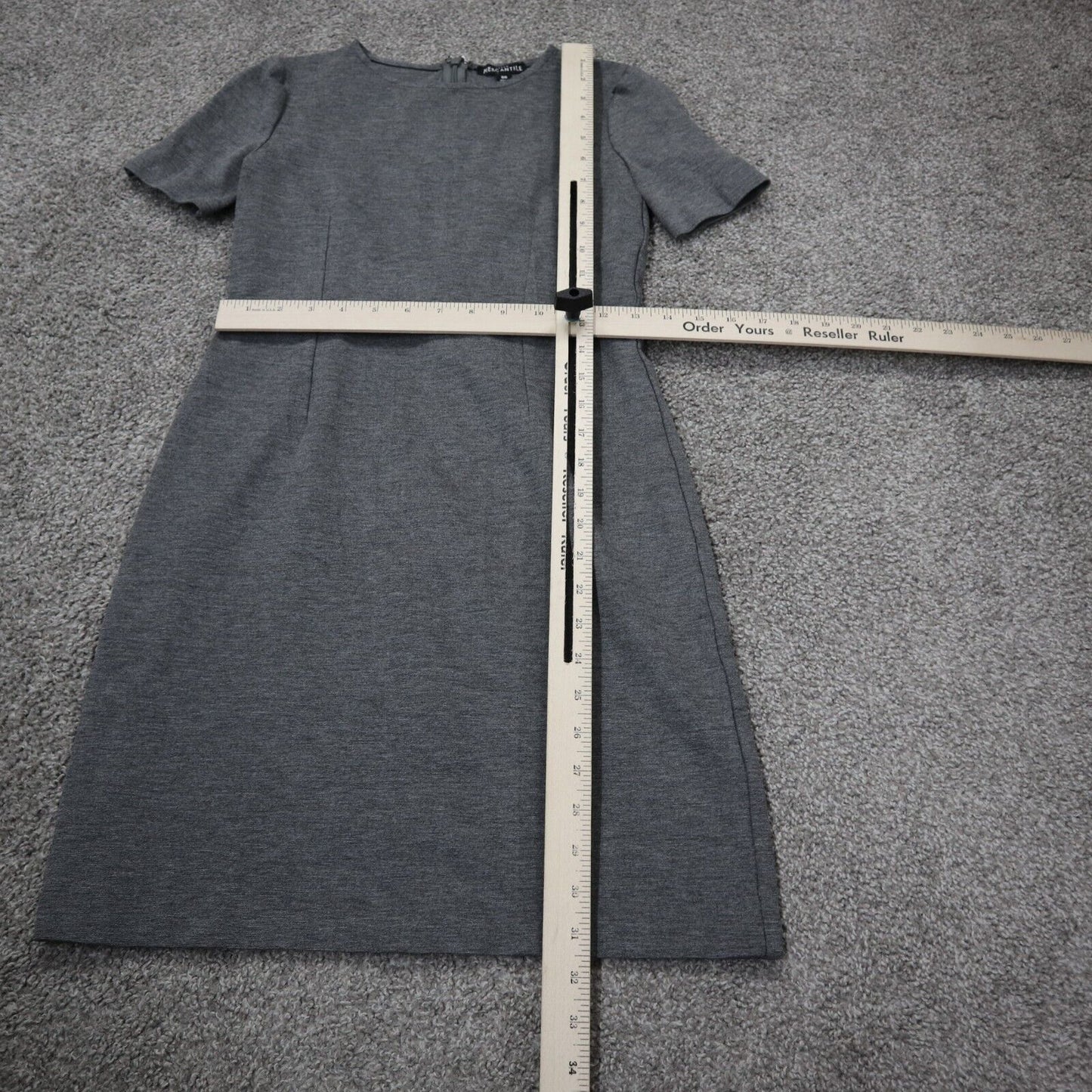 J.Crew Dress Womens Short Sleeve Sheath Mini Dress Round Neck Gray Size 00