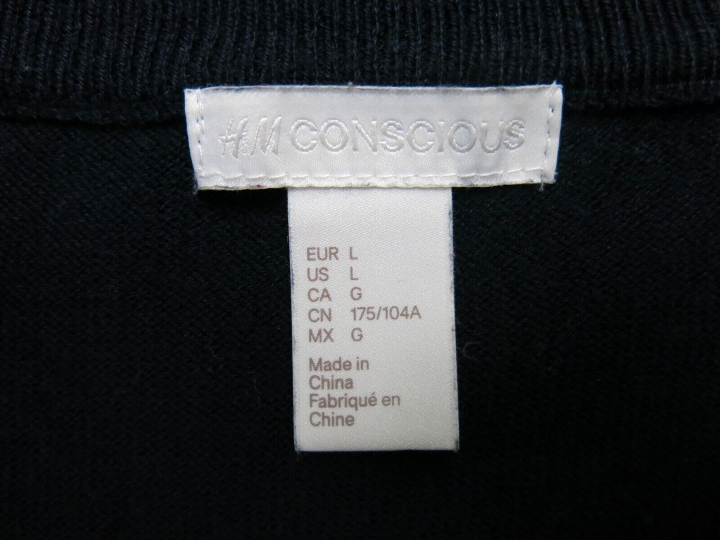 H&M Mens Sweater Crew Neck Long Sleeves Pullover Knitted Blue Size Large