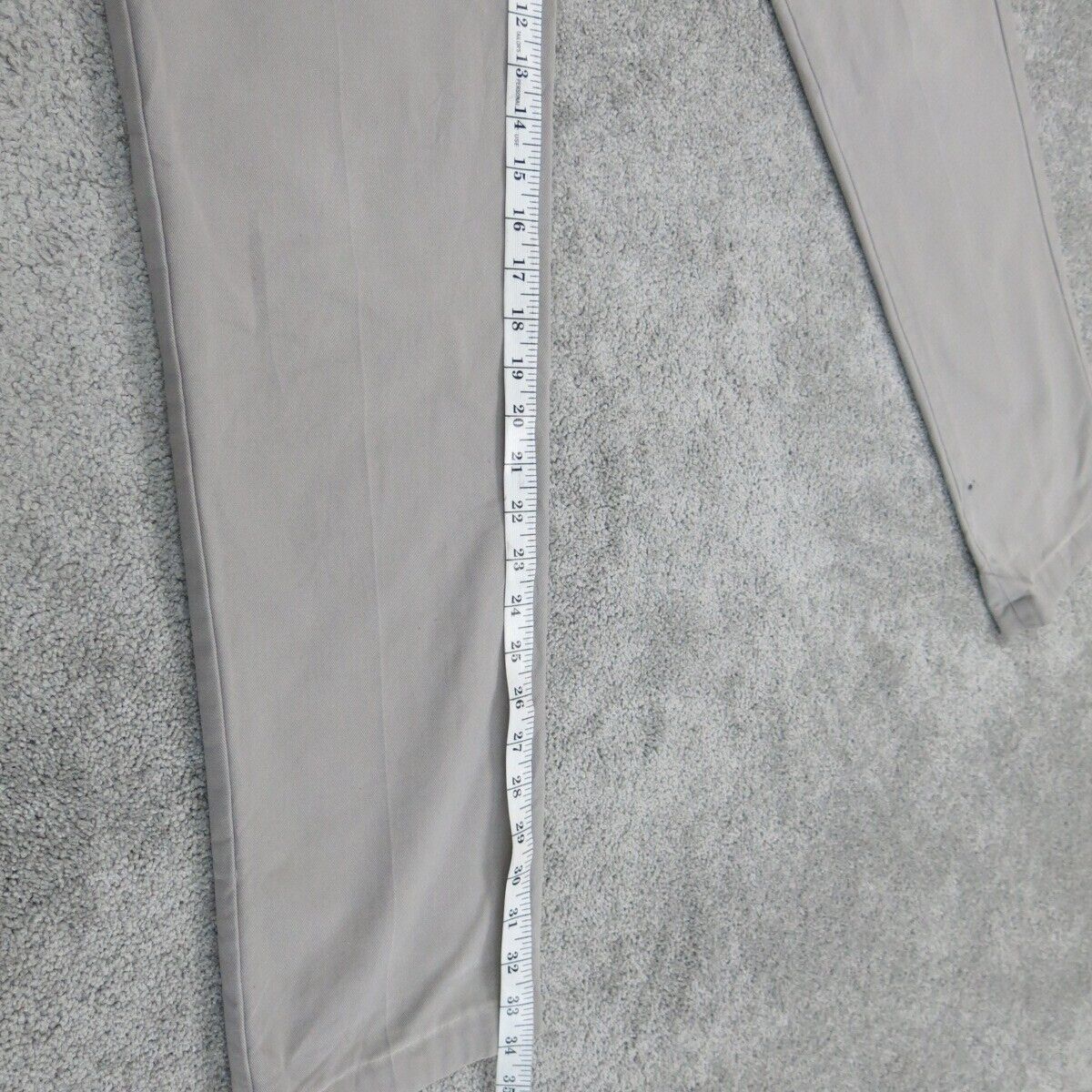 Lands End Mens Pant Tailored Fit Chino Pant Mid Rise Gray Size 32