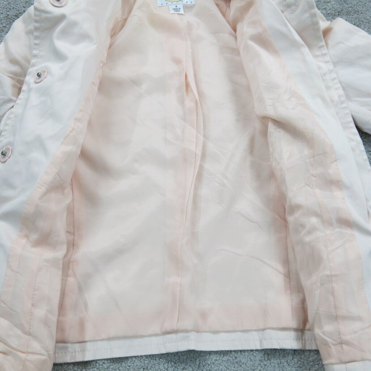 Talbots Womens Blazer Coat Single Breasted Button Front Light Pink Size 4P
