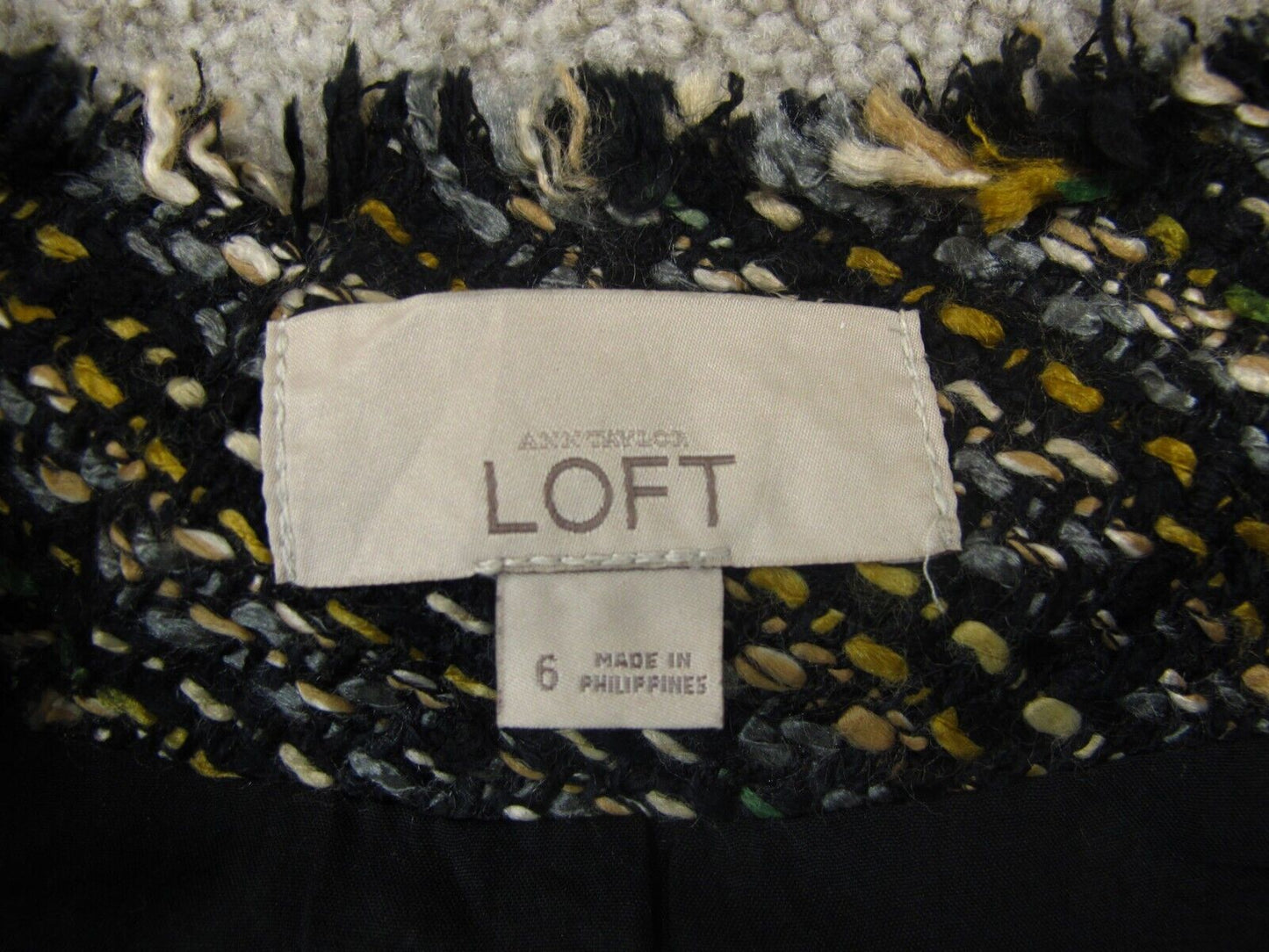 Ann Taylor Loft Women Cardigan Sweater Long Sleeves Knitted Black Size 6