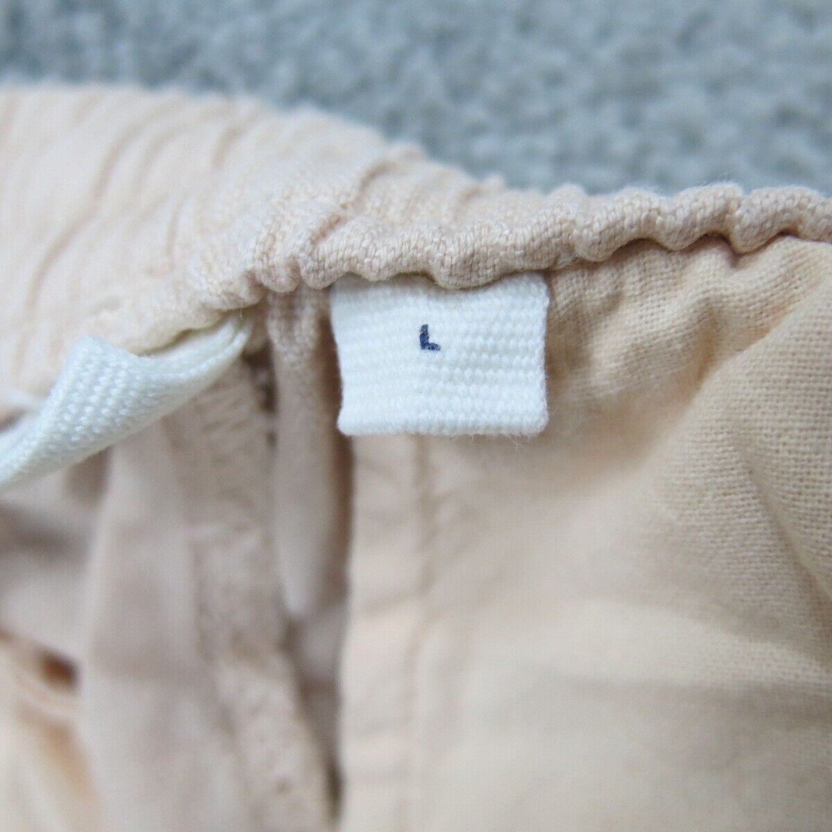 Womens Activewear Sweatpants Drawstring Waist High Rise Ivory Pink Size Large