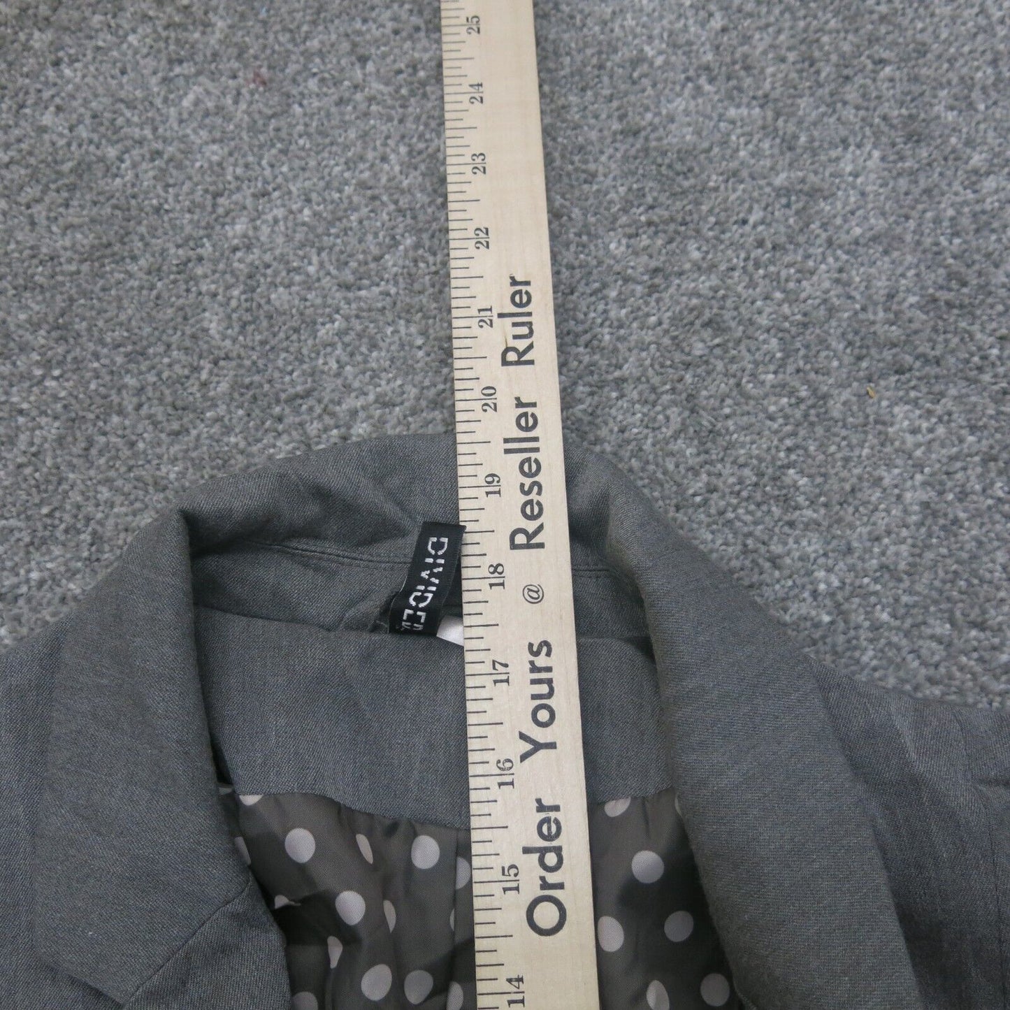 Divided H&M Womens Crop Blazer Coat Single Breasted Long Sleeve Pocket Gray SZ 6