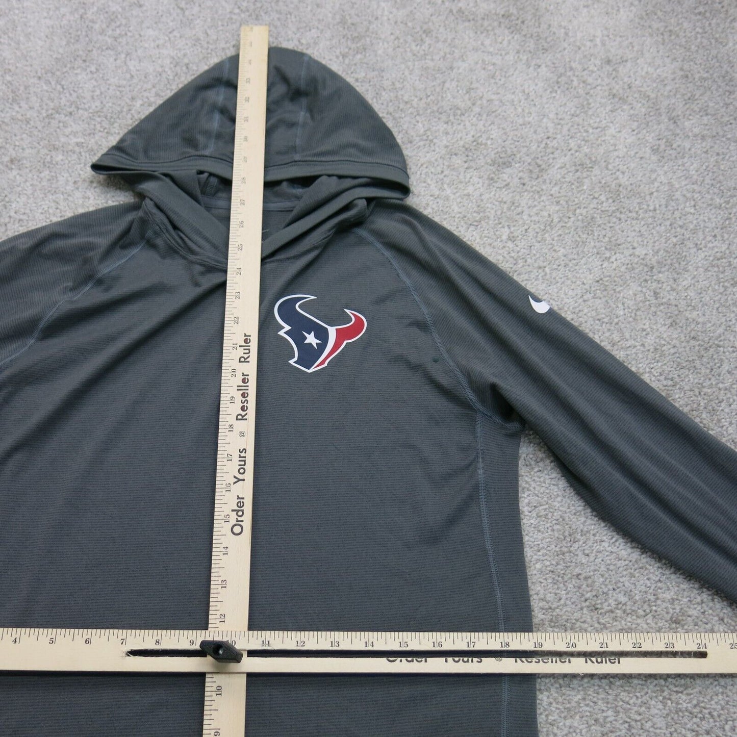 Nike Dri Fit Mens Hoodie Sweatshirt Long Sleeves Pullover Gray Size Medium