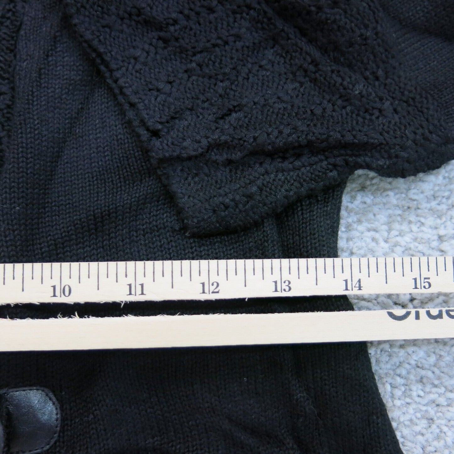 The Limited Womens Cardigan Sweater Open Front Long Sleeves Solid Black Size XS