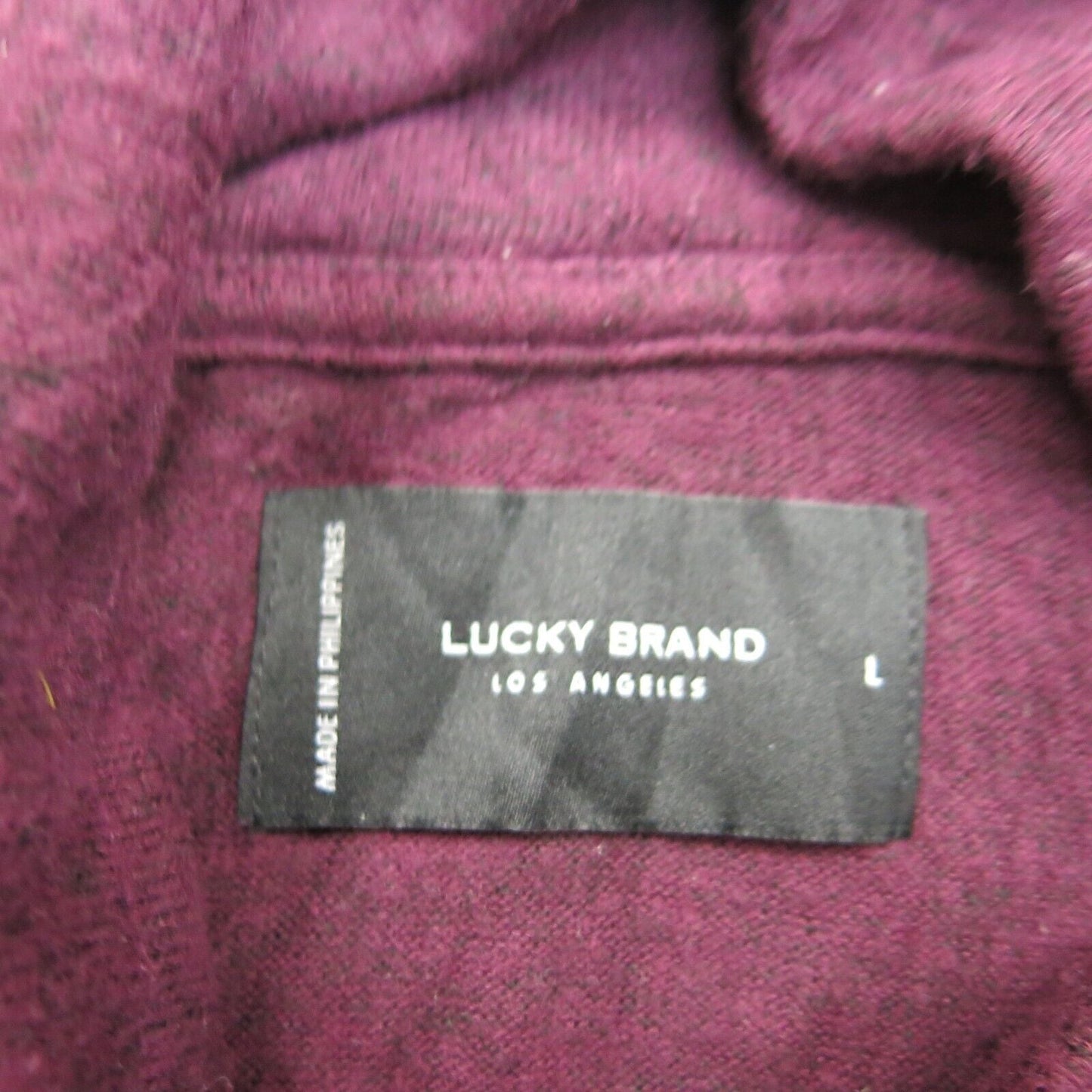 Lucky Brand Womens Pullover Sweater Top High Neck Long Sleeves Maroon Size Large