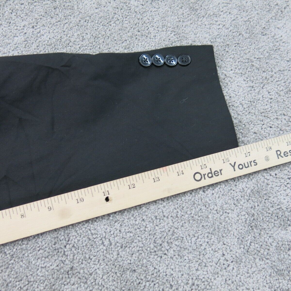 Calvin Klein Mens Blazer Coat Single Breasted Long Sleeve Pockets Black Size 46R