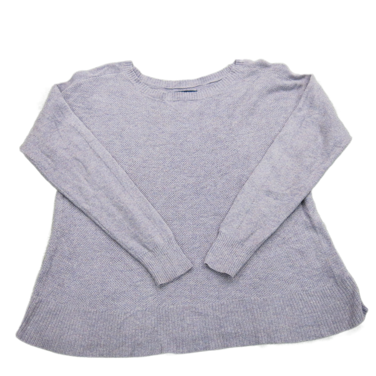 American Eagle Womens Pullover Sweater Round Neck Long Sleeve Light Purple SZ M