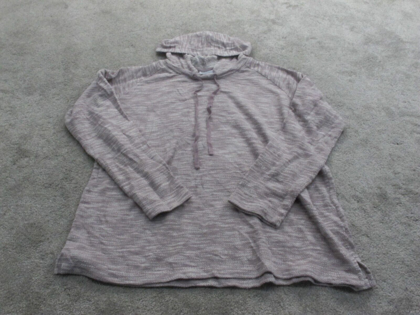 Columbia Womens Pullover Hooded Sweater Long Sleeves Purple White Size X Large