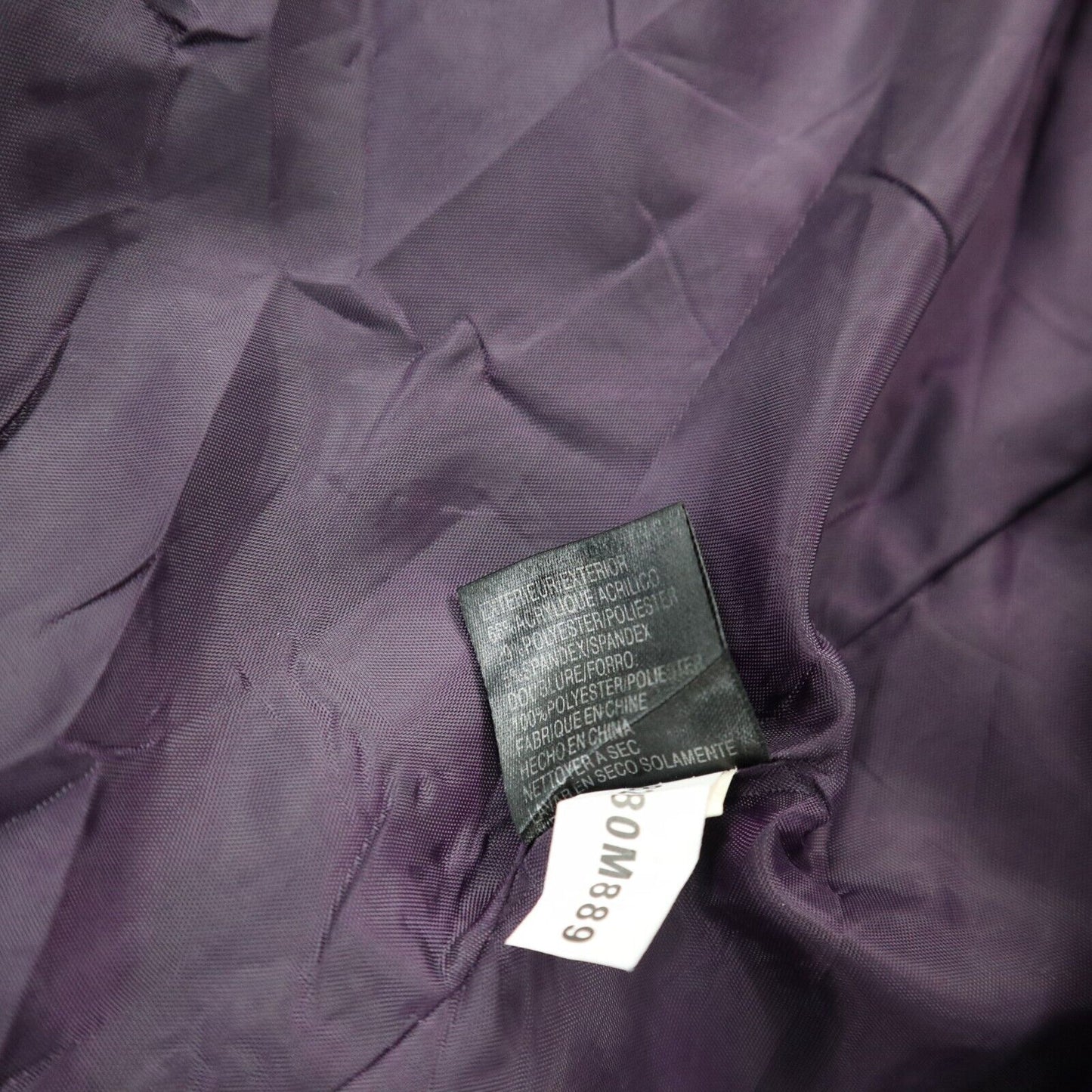 Tahari Womens Blazer Coat Long Sleeves Single Breasted Dark Pocket Purple Size 8