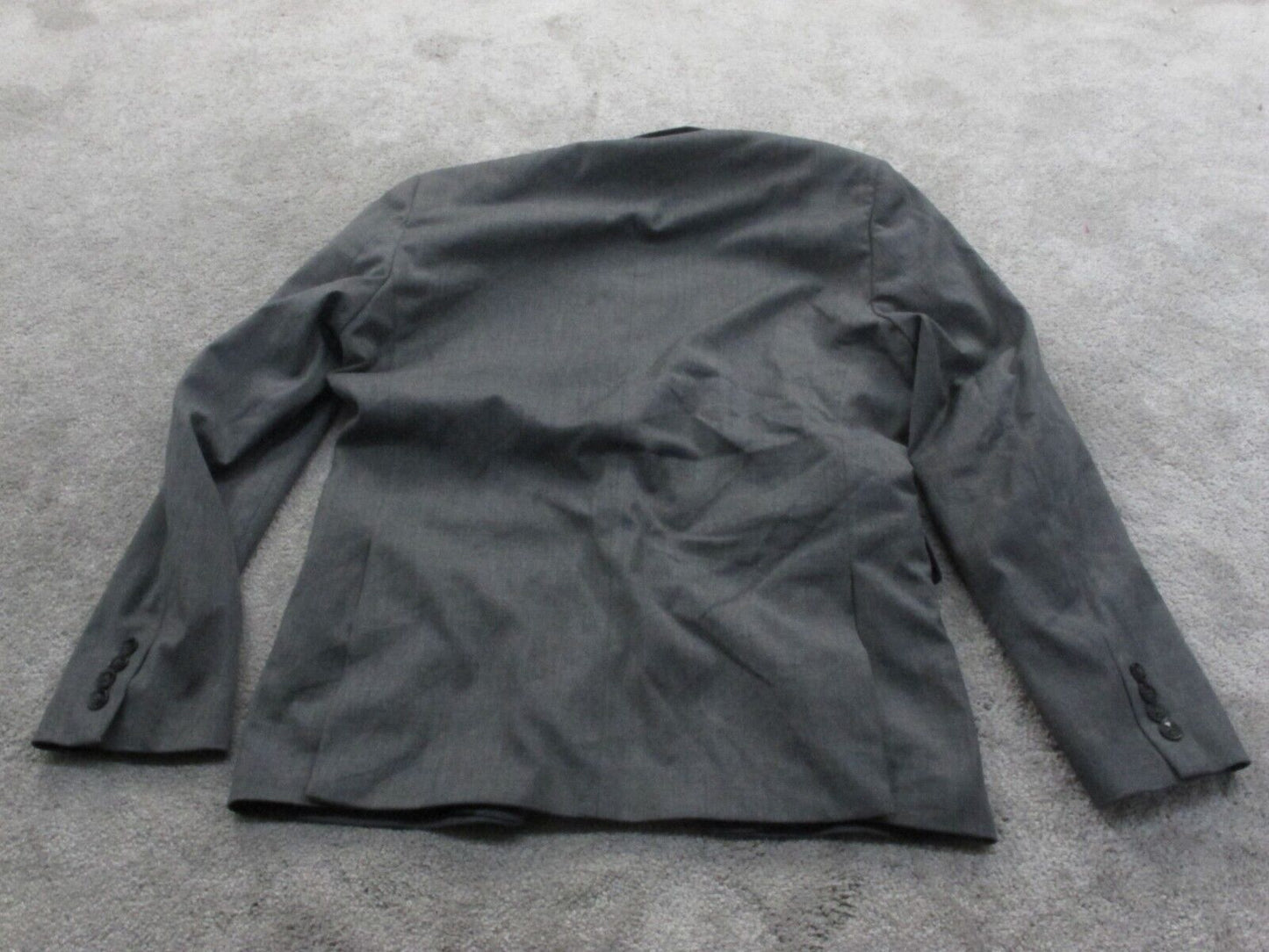 Calvin Klein Mens Blazer Coat Single Breasted Long Sleeves Charcoal Size 38R