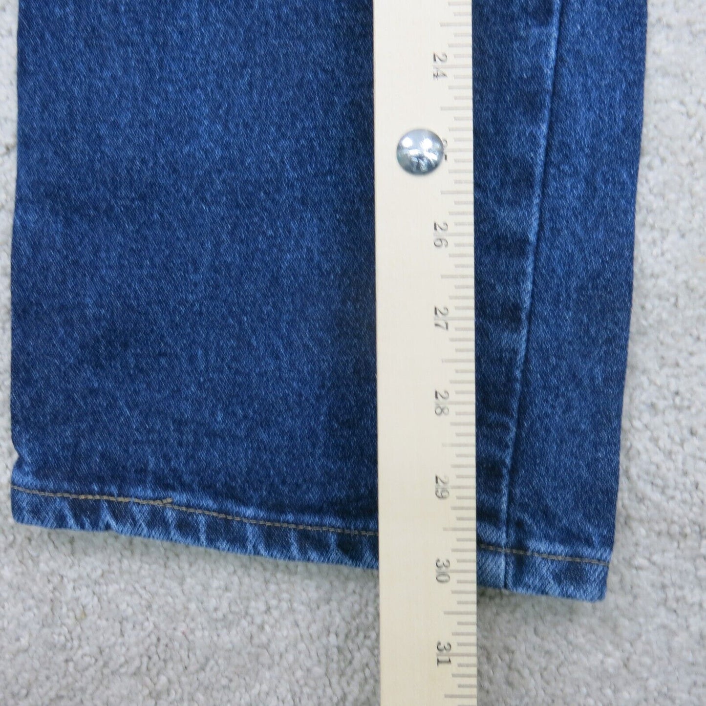 Wrangler Mens Jeans Straight Leg Denim Mid Rise 100% Cotton Blue Size W32XL32