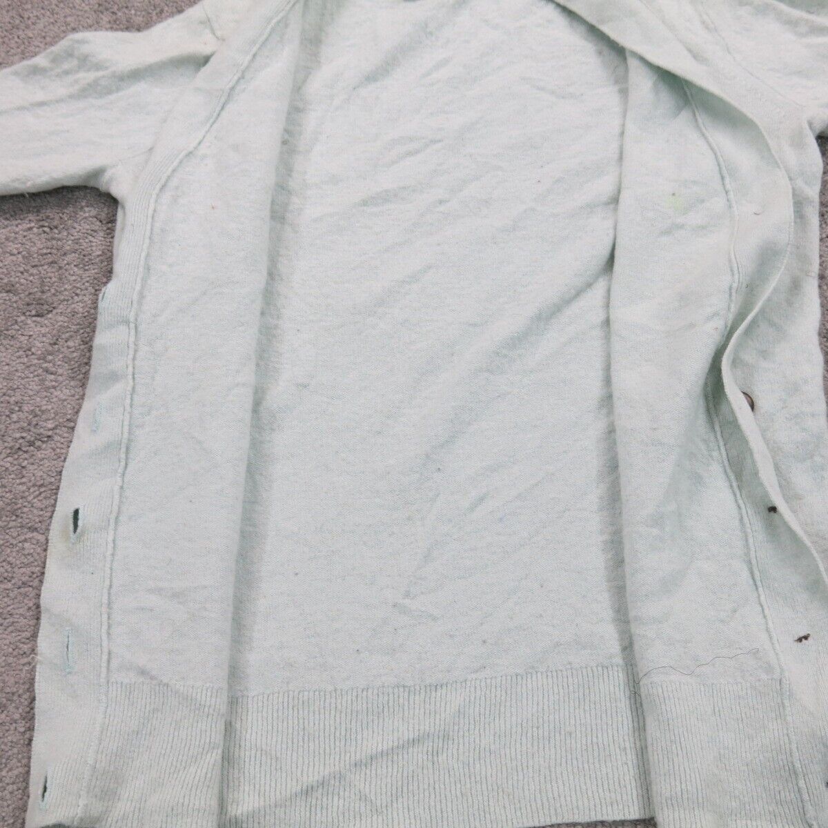 j. Crew Women Knitted Cardigan Sweater Long Sleeve Front Button Light Blue SZ XS