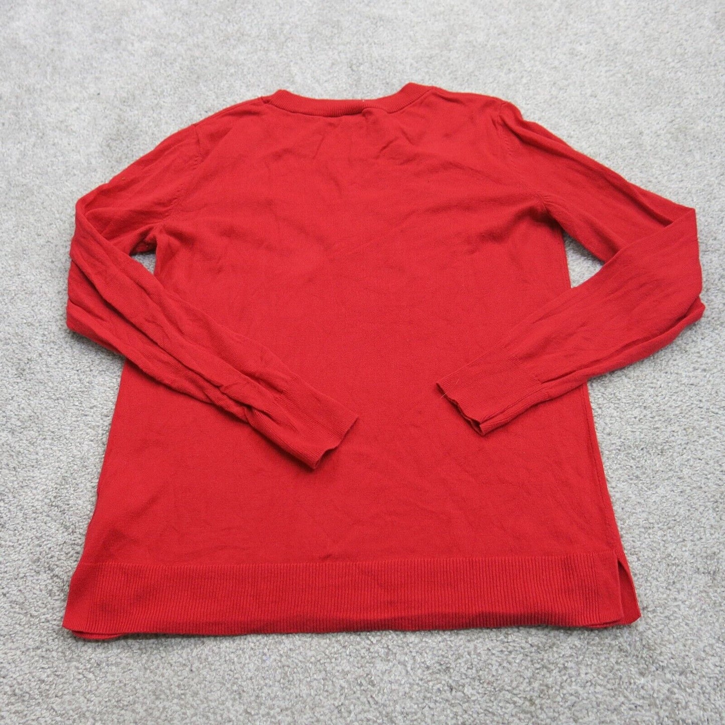 Gap Womens Pullover Knitted Sweater Long Sleeve Crew Neck Red Size Small