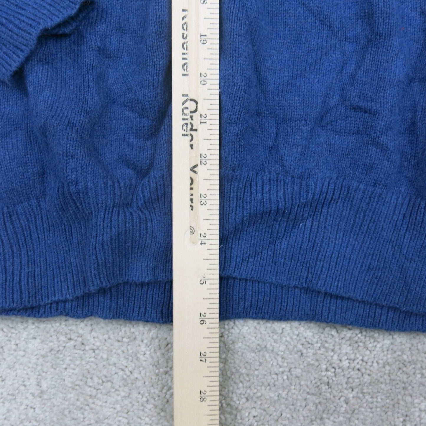 Polo Ralph Lauren Mens Sweater 1/4 Zip Up Long Sleeves Mock Neck Navy Size XL