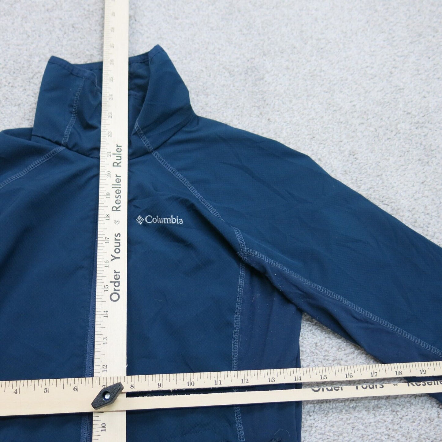 Columbia Sportwear Womens Jacket Full Zip Up Long Sleeves Mock Neck Blue Size XS
